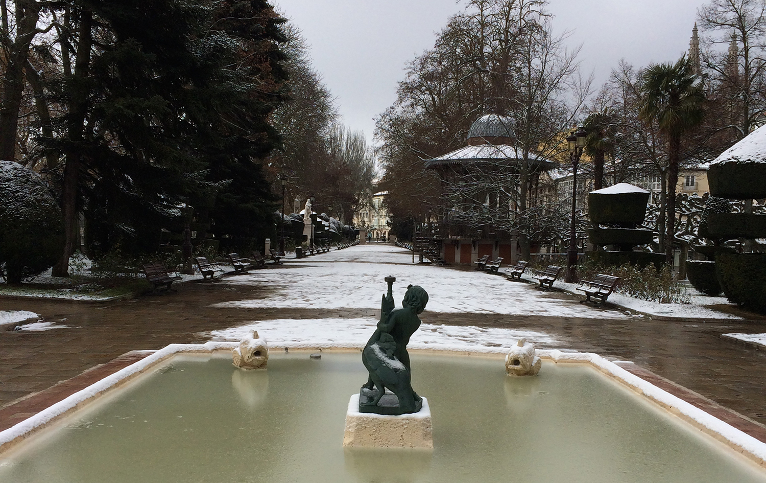 Paseo del Espolón en invierno, Burgos Paseo del Espolón en Burgos